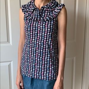Marc by Marc Jacobs floral ruffle baby doll top s